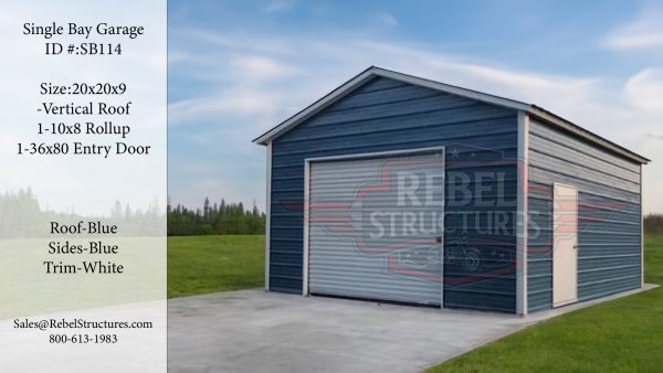 20x20x9 Metal Garage