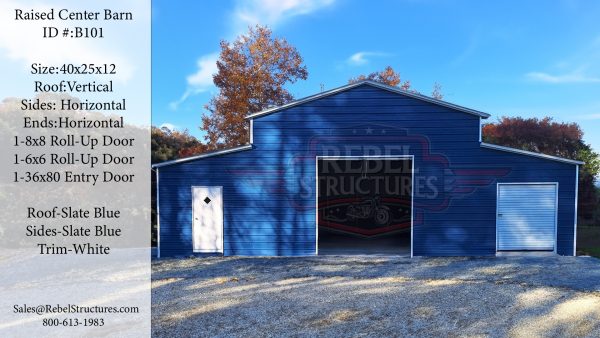 40x25x12 Steel Barn