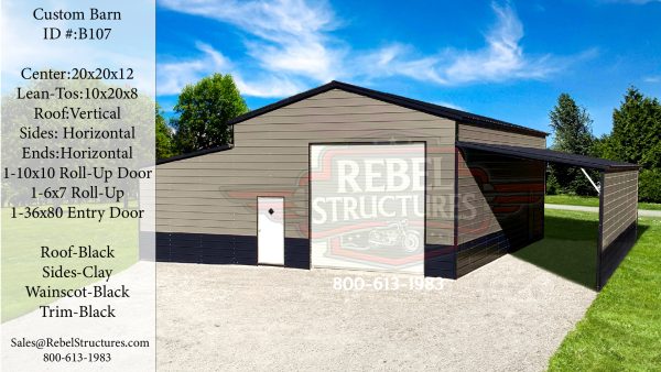 40x25x12 Steel Barn
