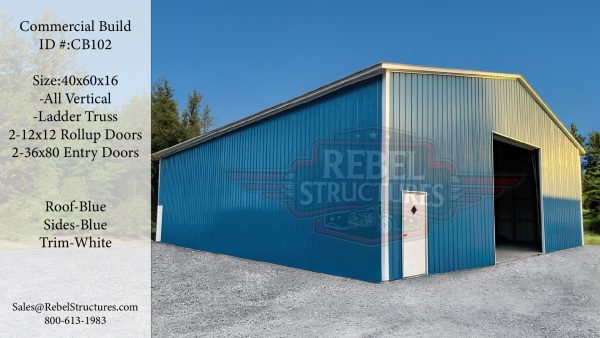 40x60x16 All Vertical Ladder Truss Commercial