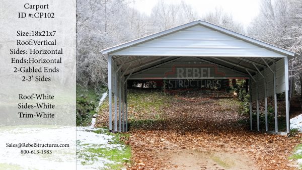 18x21x7 Metal Carport