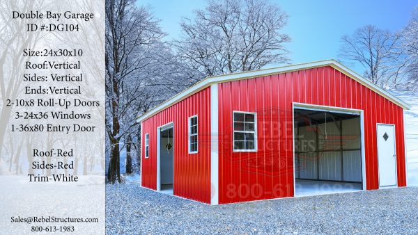 24x30x10 All Vertical Garage