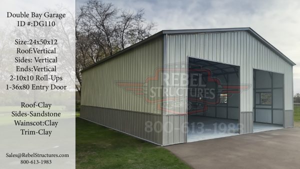 24x50x12 All Vertical Garage