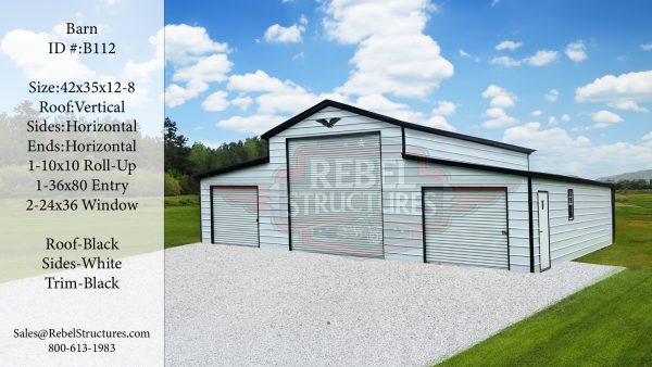 42x35x12 Metal Barn
